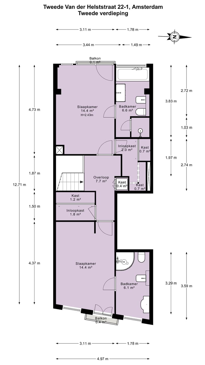Foto 50 van Tweede Van der Helststraat 22-1