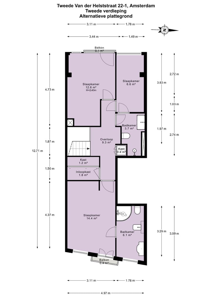 Foto 51 van Tweede Van der Helststraat 22-1