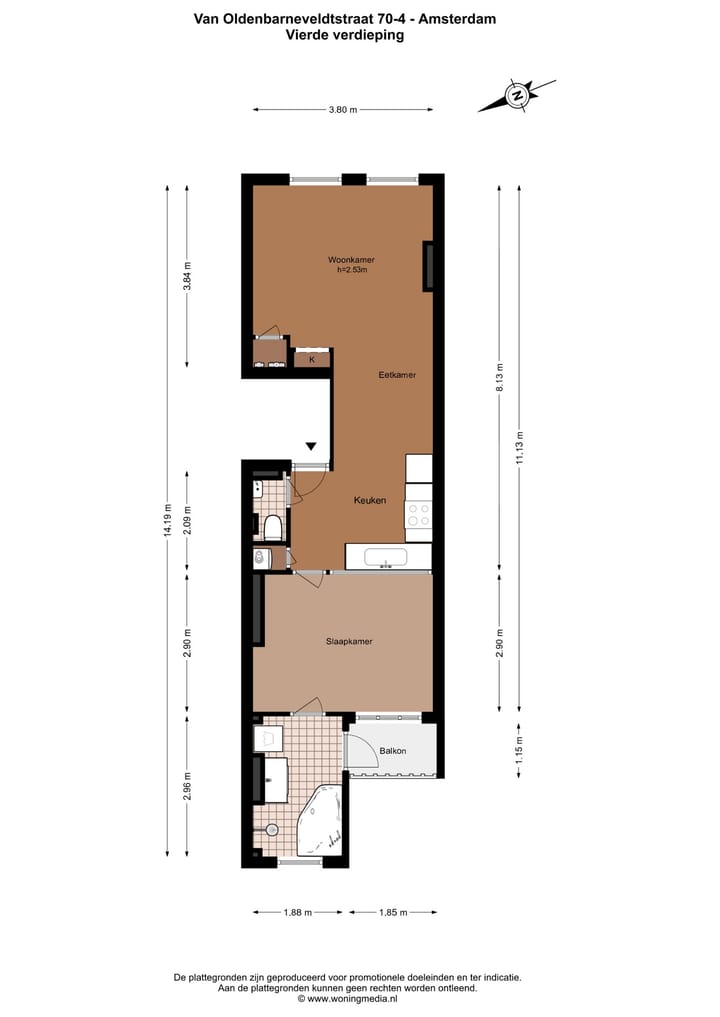 Foto 19 van Van Oldenbarneveldtstraat 70-4