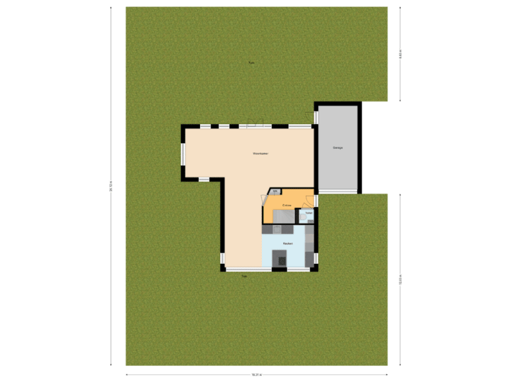 Begane grond  Met Tuin