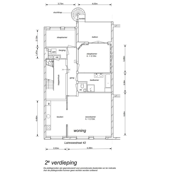 Foto 21 van De Lairessestraat 42-2