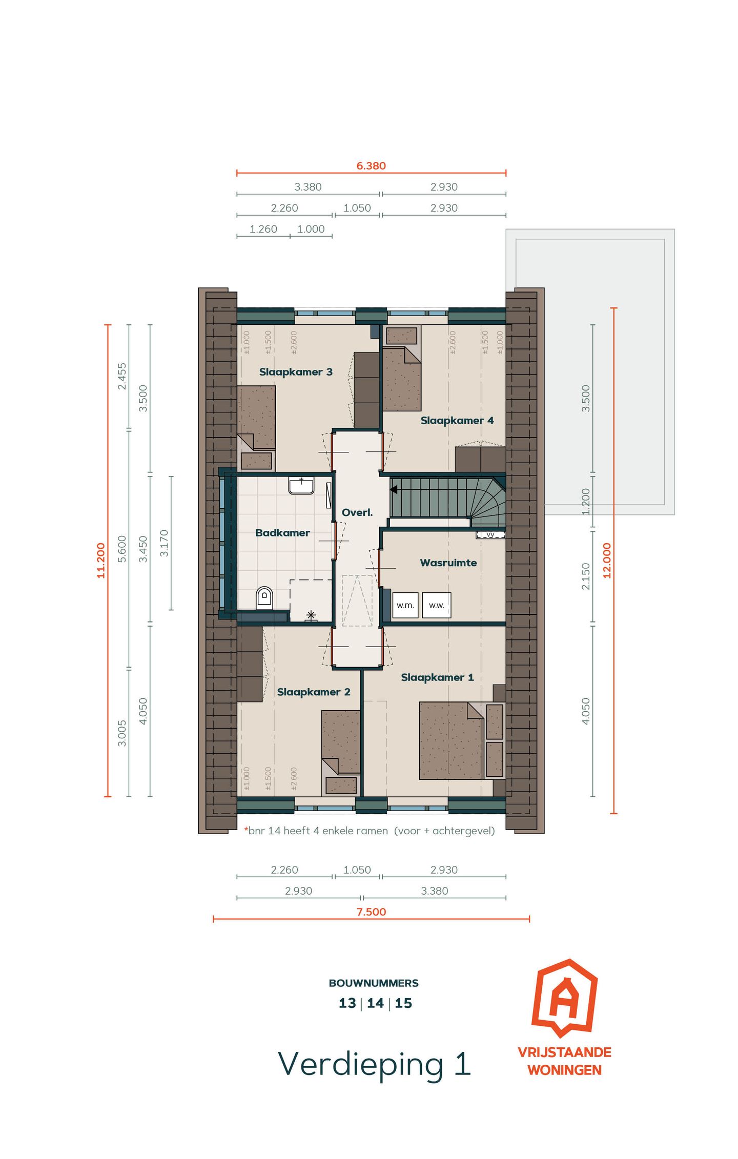 Foto 5 van Vrijstaande woning type A (Bouwnr. 15)