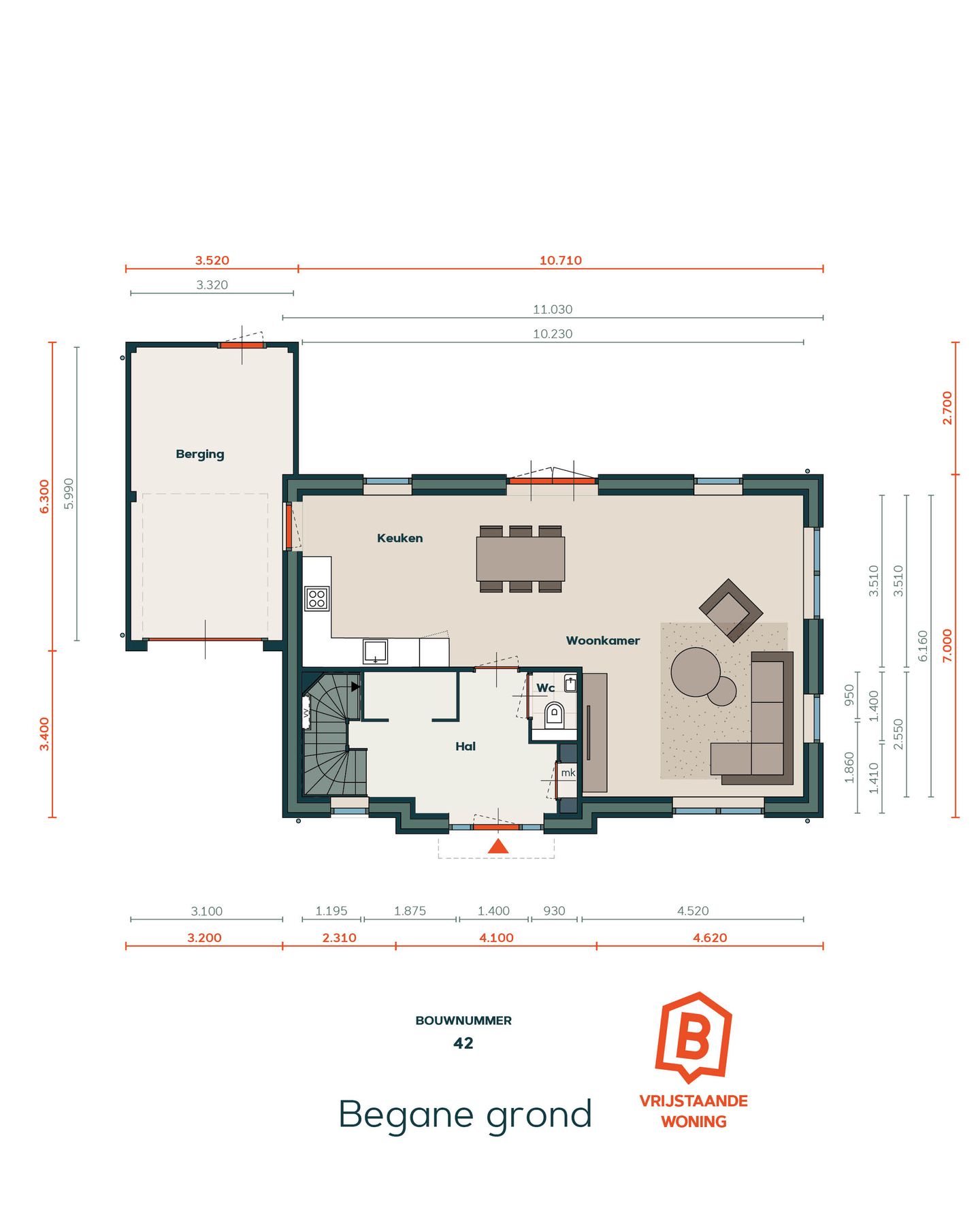 Foto 5 van Vrijstaande woning type B (Bouwnr. 42)