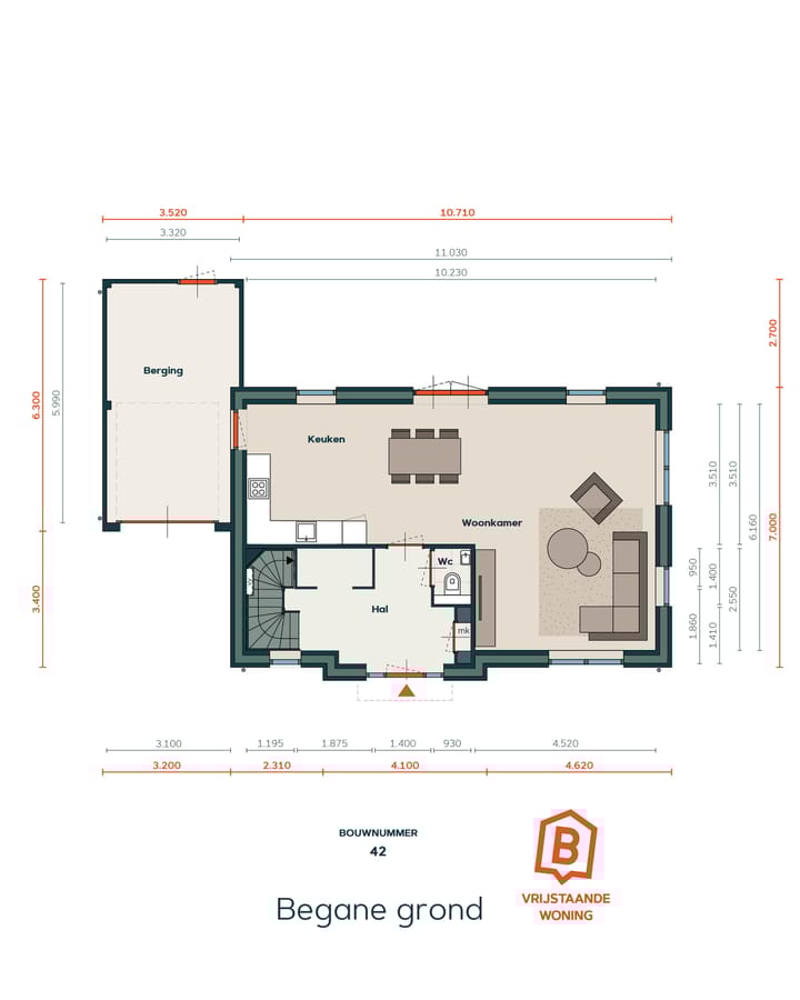 Foto 4 van Vrijstaande woning type B (Bouwnr. 42)