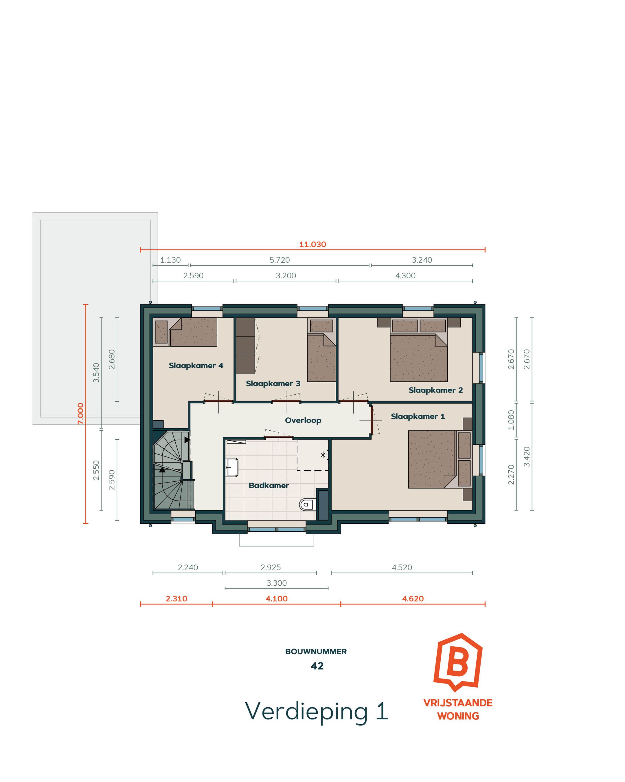 Foto 6 van Vrijstaande woning type B (Bouwnr. 42)
