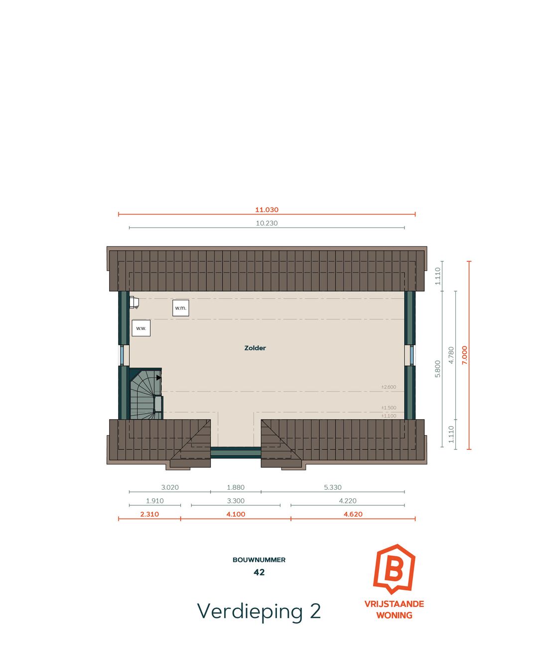 Foto 7 van Vrijstaande woning type B (Bouwnr. 42)
