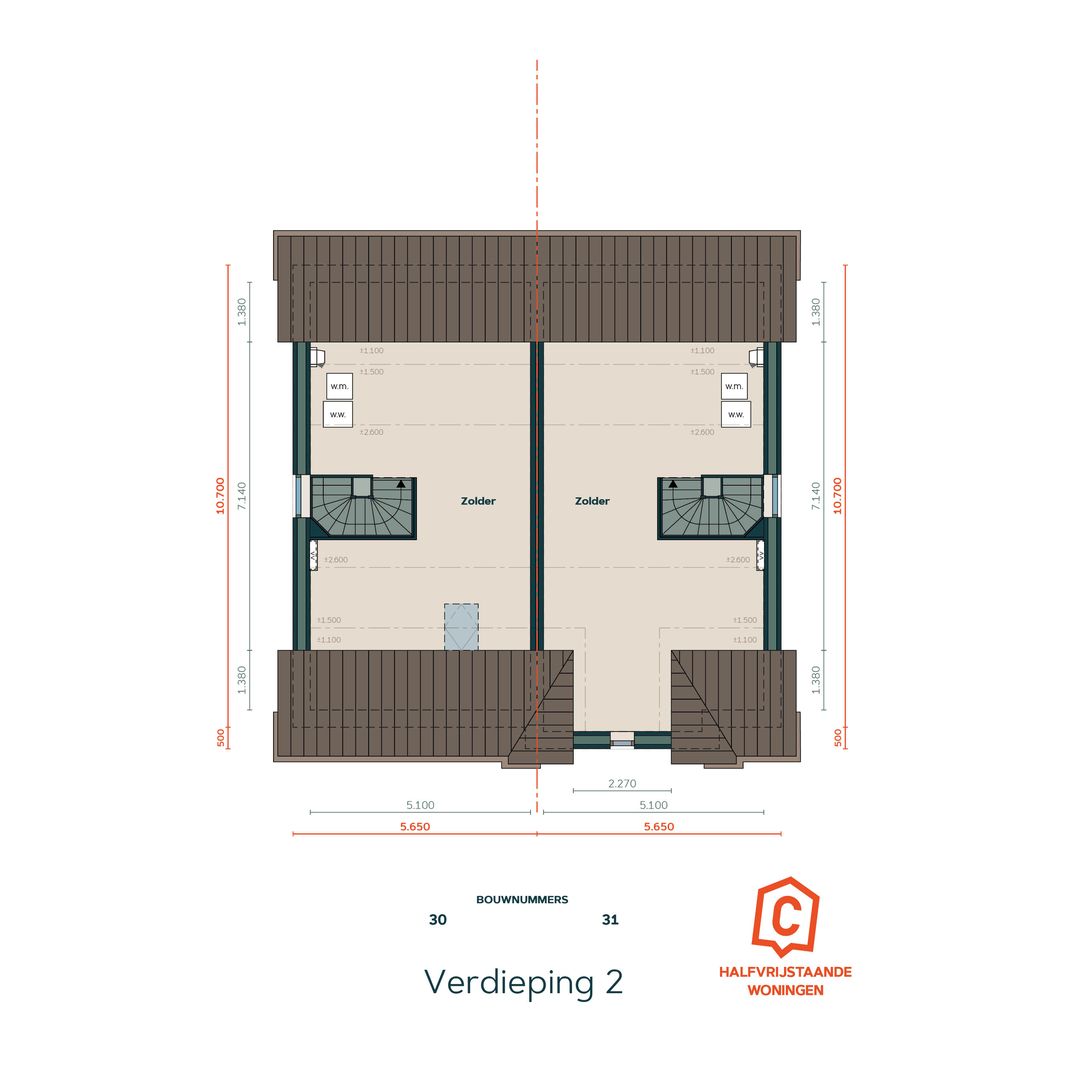 Foto 7 van 2-onder-1-kap woning type C (Bouwnr. 30)
