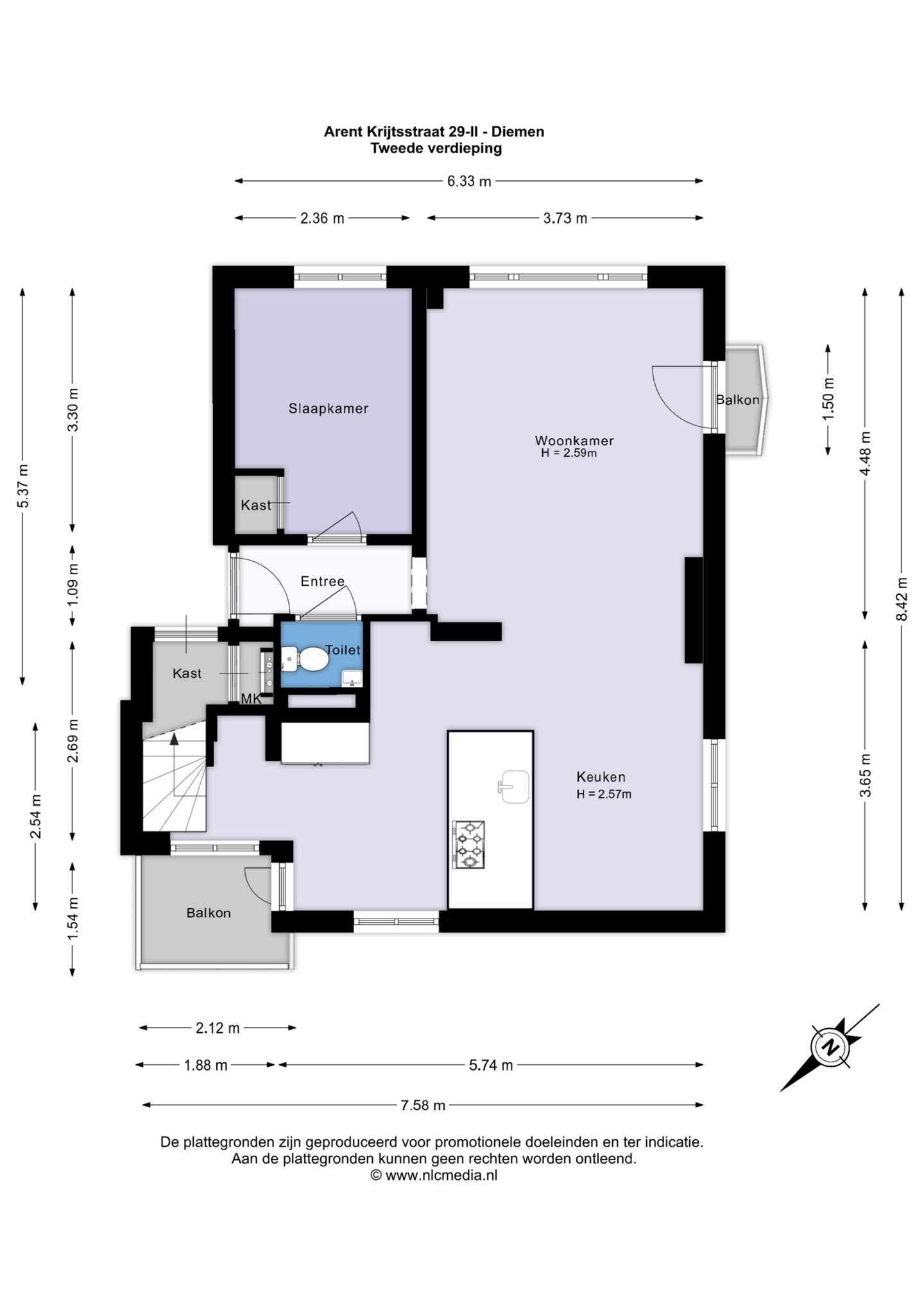 Foto 5 van Arent Krijtsstraat 29-II