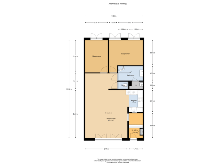 Begane grond - alternatieve indeling