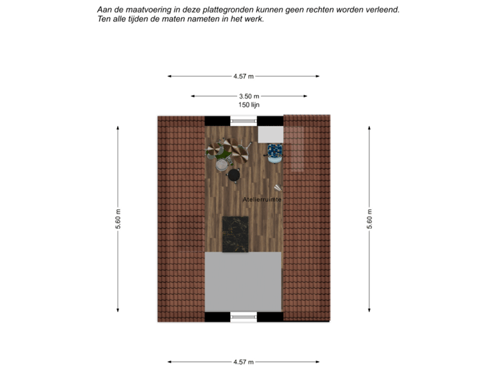 1e verdieping bijgebouw 3D