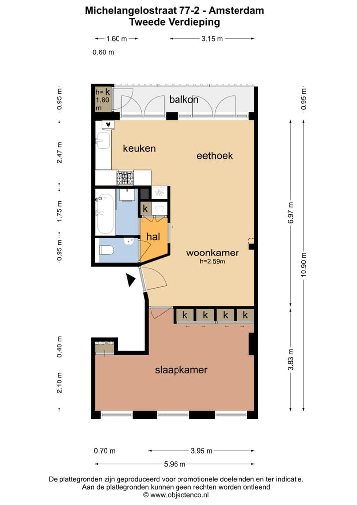 Foto 25 van Michelangelostraat 77-2