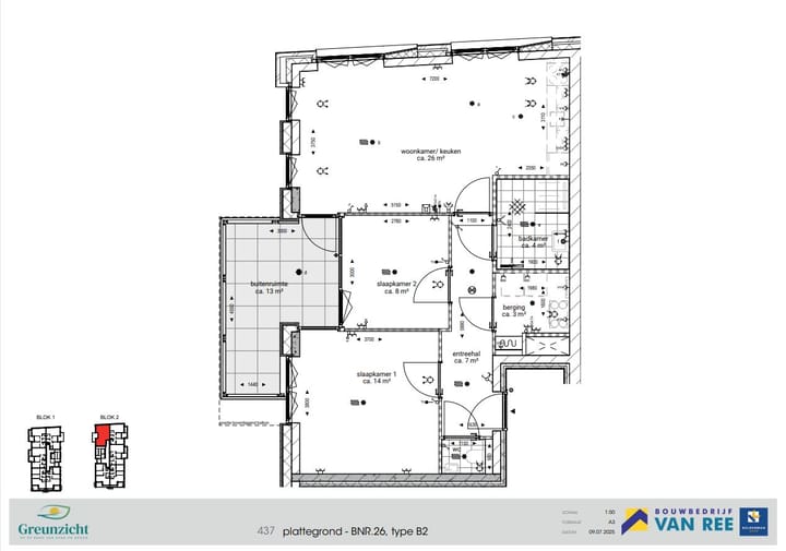 Foto 3 van Type B2 - 3-kamerappartement (Bouwnr. 26)
