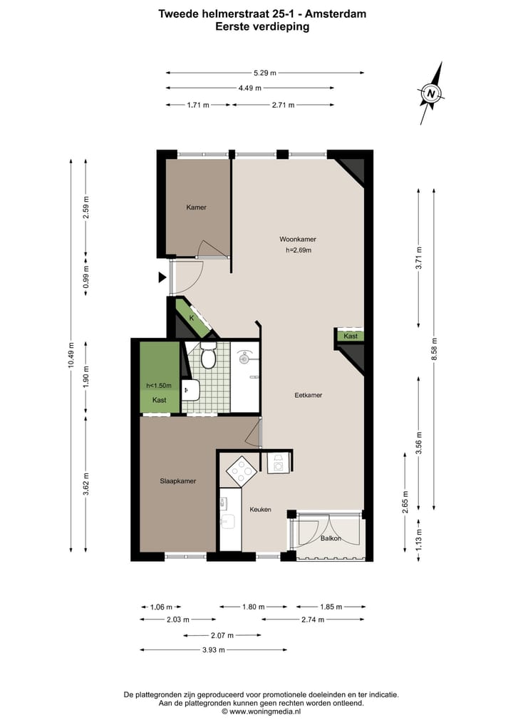 Foto 20 van Tweede Helmersstraat 25-1