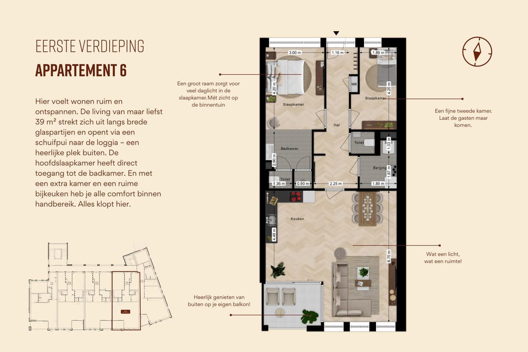 Foto 7 van 't Zusterhoes - Appartement 6 (Bouwnr. 6)