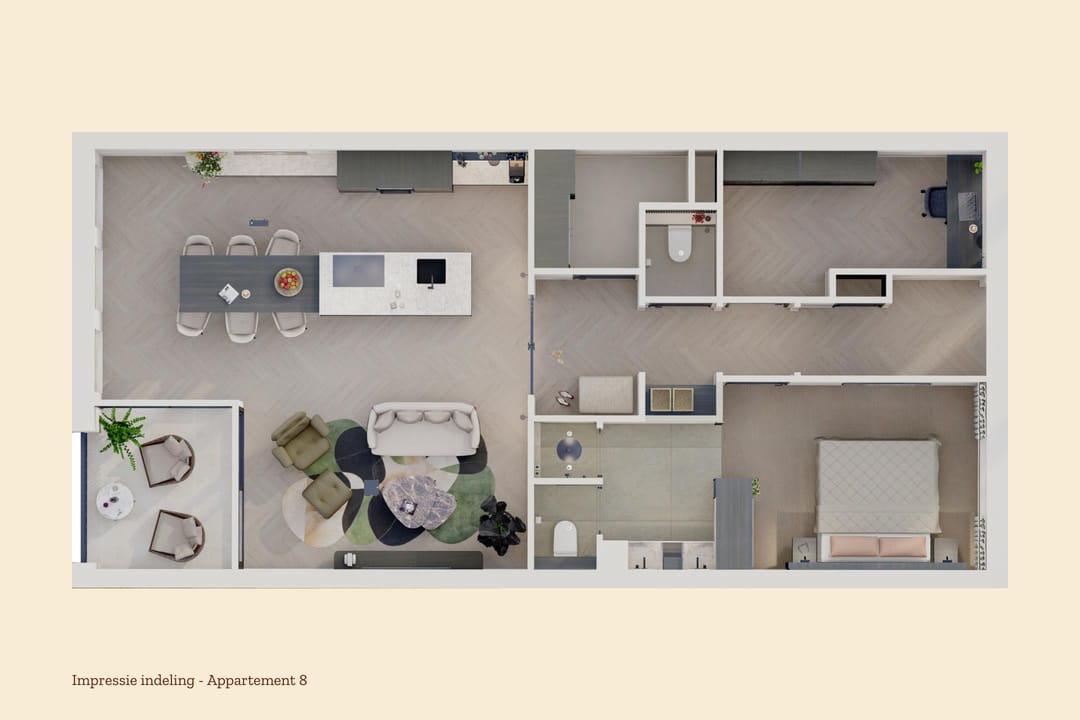 Foto 7 van 't Zusterhoes - Appartement 8 (Bouwnr. 8)