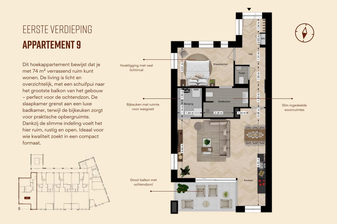 Foto 7 van 't Zusterhoes - Appartement 9 (Bouwnr. 9)