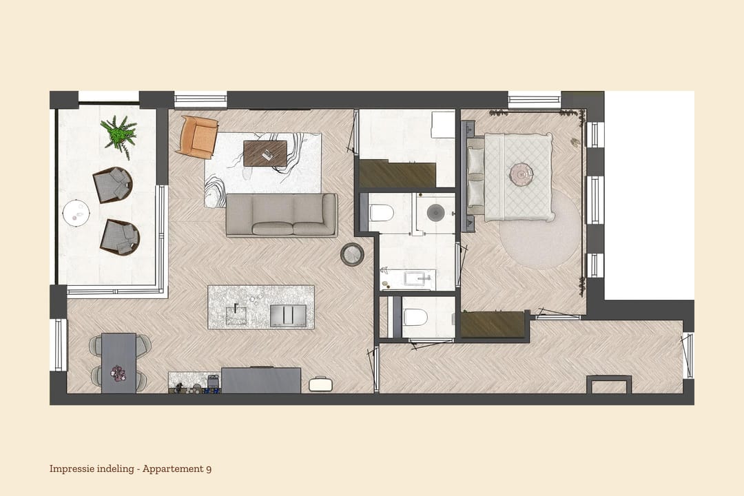 Foto 8 van 't Zusterhoes - Appartement 9 (Bouwnr. 9)