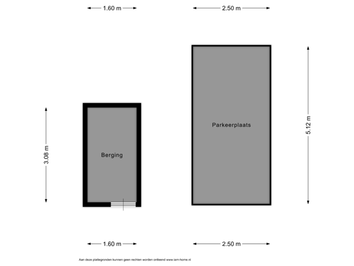 Berging + parkeerplaats