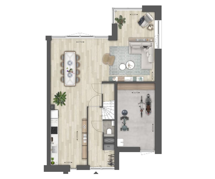 Foto 5 van Tjalk - Twee-onder-een-kap (Bouwnr. 35)