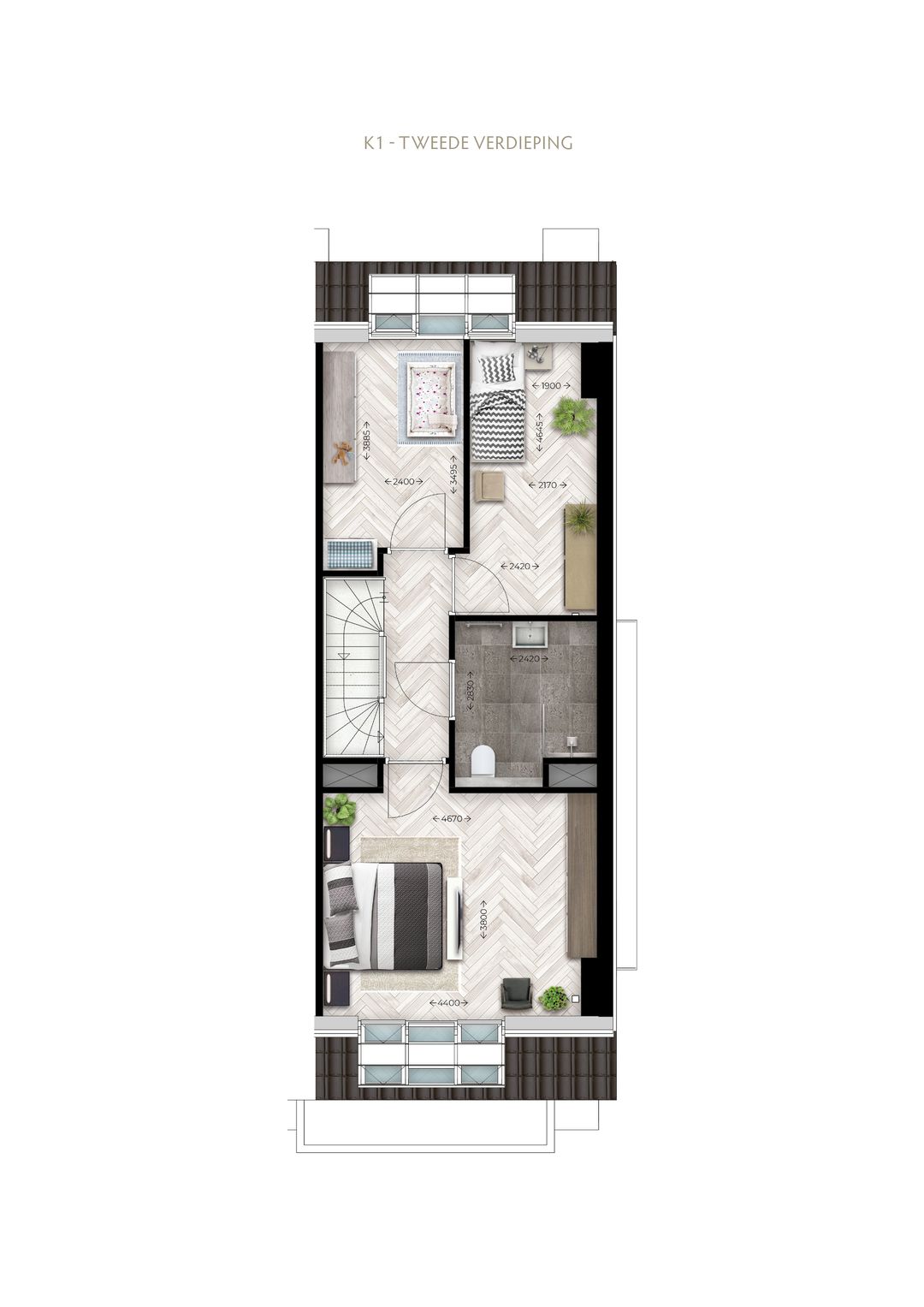 Foto 7 van Kraanbaan |  De Klef | Hoekwoning K1 (Bouwnr. 64)