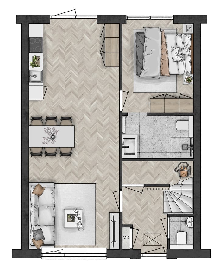 Foto 2 van Cingelveste | Levensloop tussenwoning bnr.