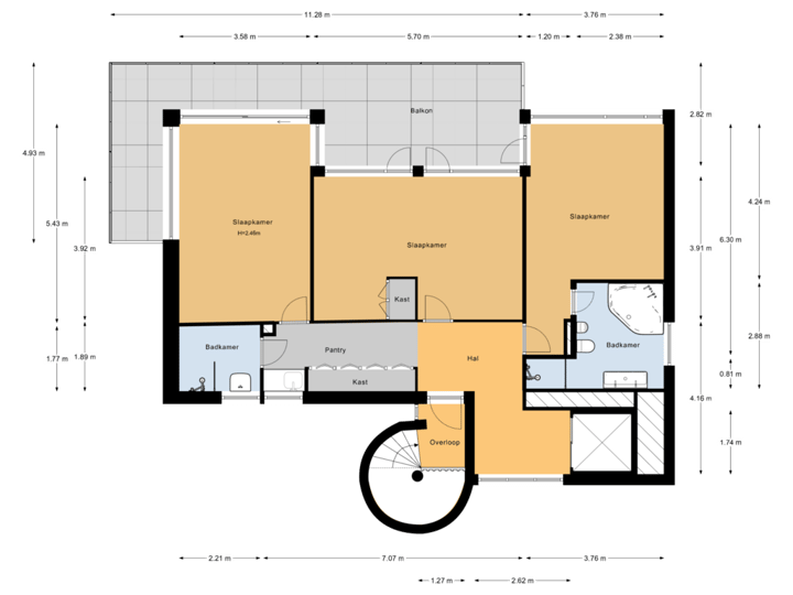 1e Verdieping - Optie  3