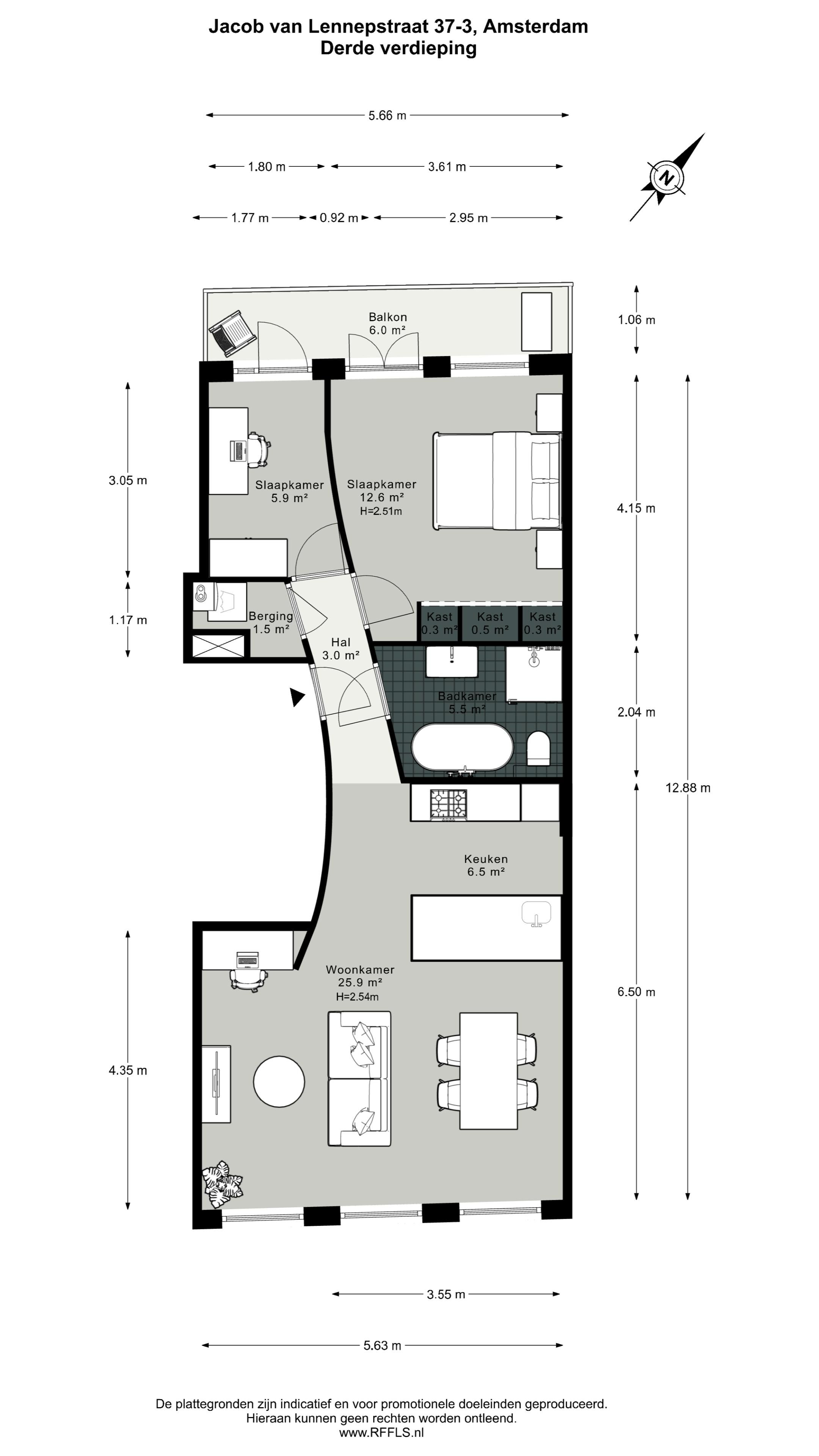 Foto 33 van Jacob van Lennepstraat 37-3