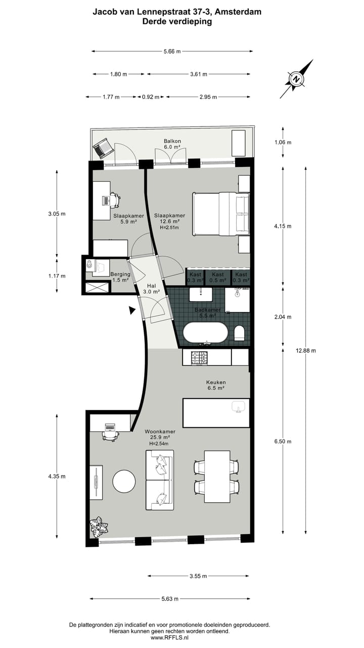 Foto 33 van Jacob van Lennepstraat 37-3