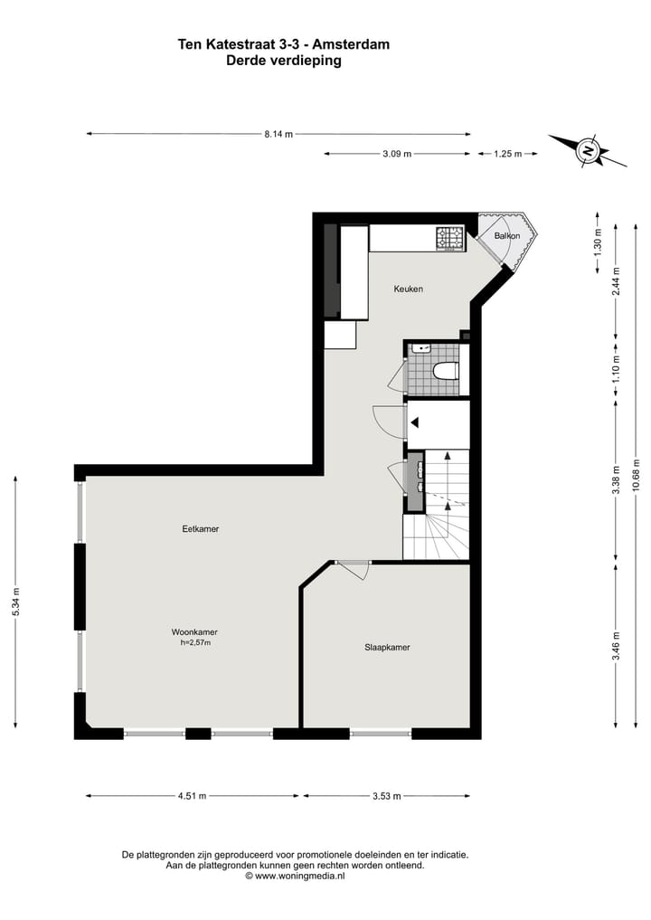 Foto 25 van Ten Katestraat 3-3