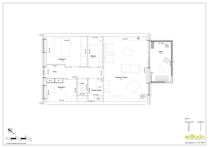 Foto 4 van Entrada 3-kamer appartement type CS (Bouwnr. 39)