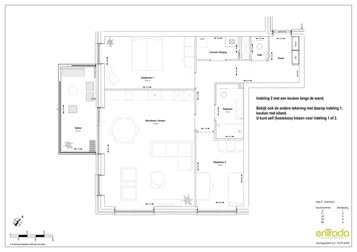 Foto 4 van Entrada 3-kamer hoekappartement XL type F (Bouwnr. 17)