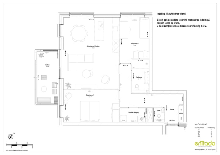 Photo 3 of Entrada 3-kamer hoekappartement XL type FS (Bouwnr. 63)