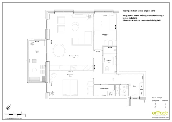 Photo 4 of Entrada 3-kamer hoekappartement XL type FS (Bouwnr. 63)