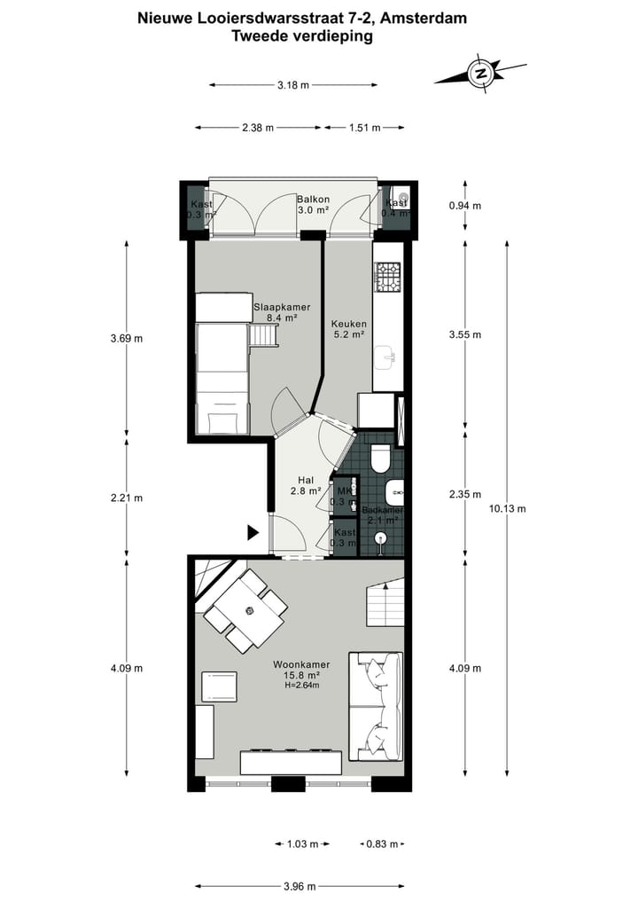 Photo 25 of Nieuwe Looiersdwarsstraat 7-2