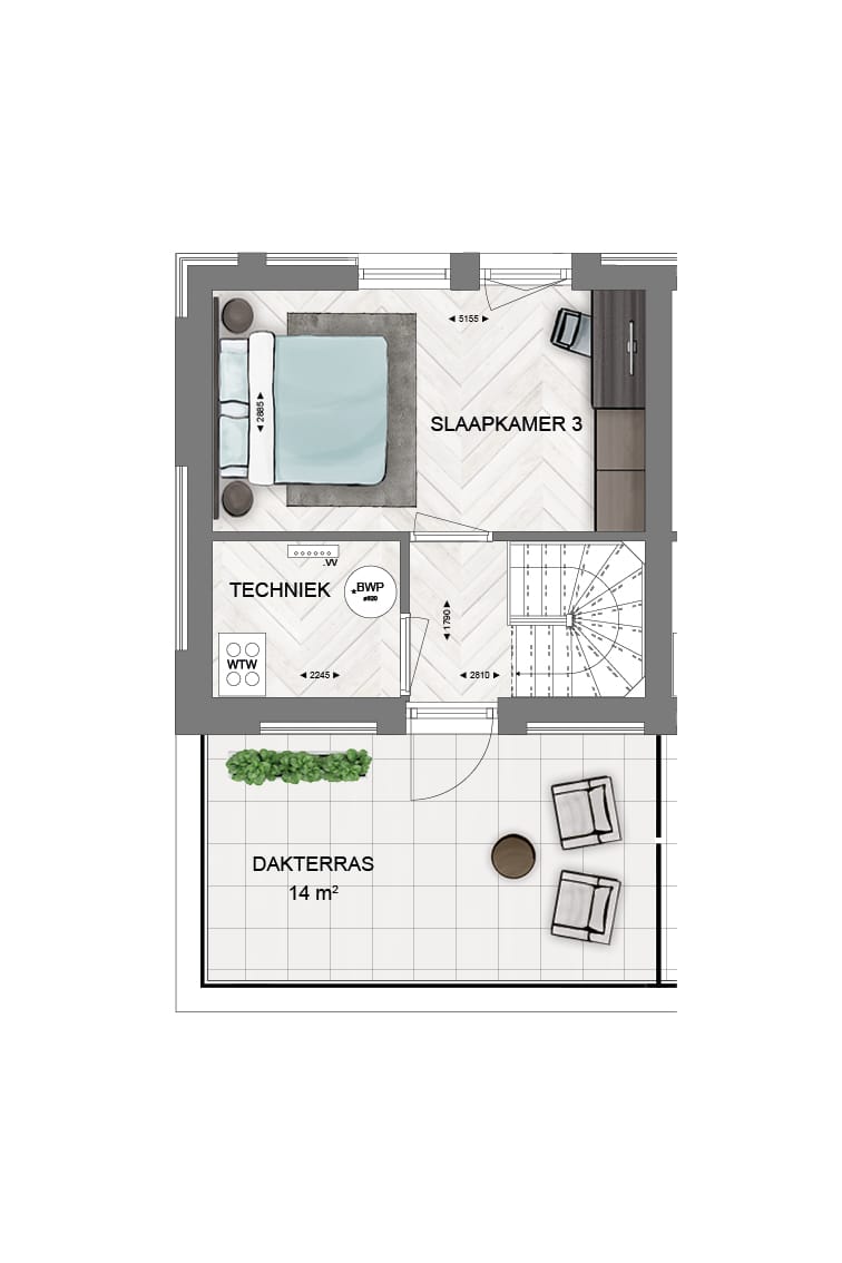 Foto 7 van Tussenwoning (Bouwnr. 3.44)