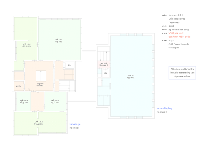 Bel-etage en 1e verdieping