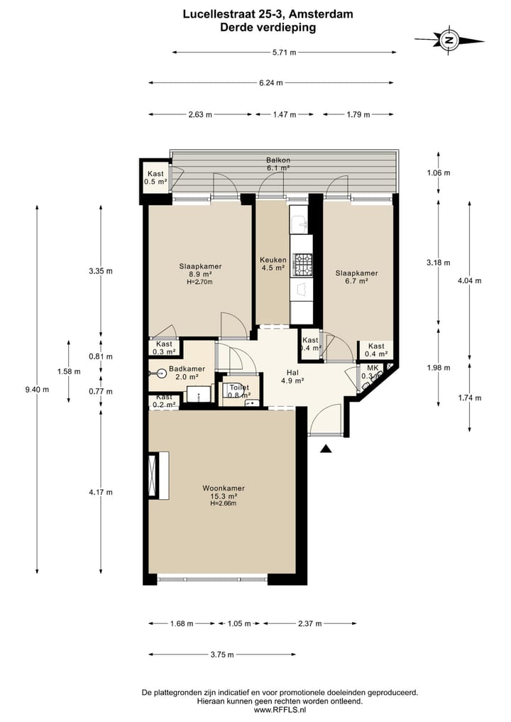 Foto 33 van Lucellestraat 25-3