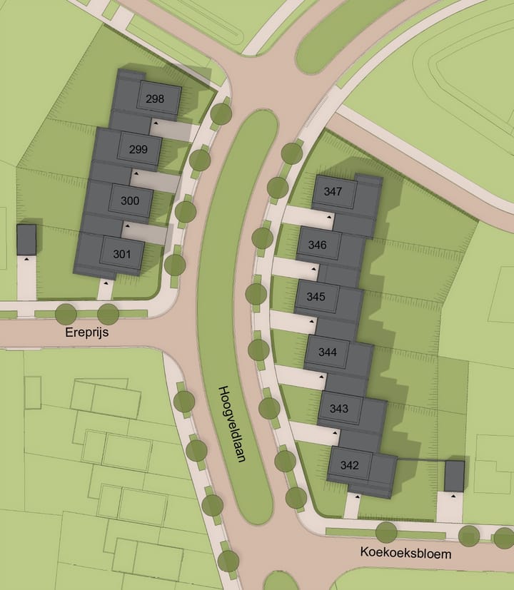 Photo 5 of 6 cascadewoningen Hoogveldlaan (Bouwnr. 343)