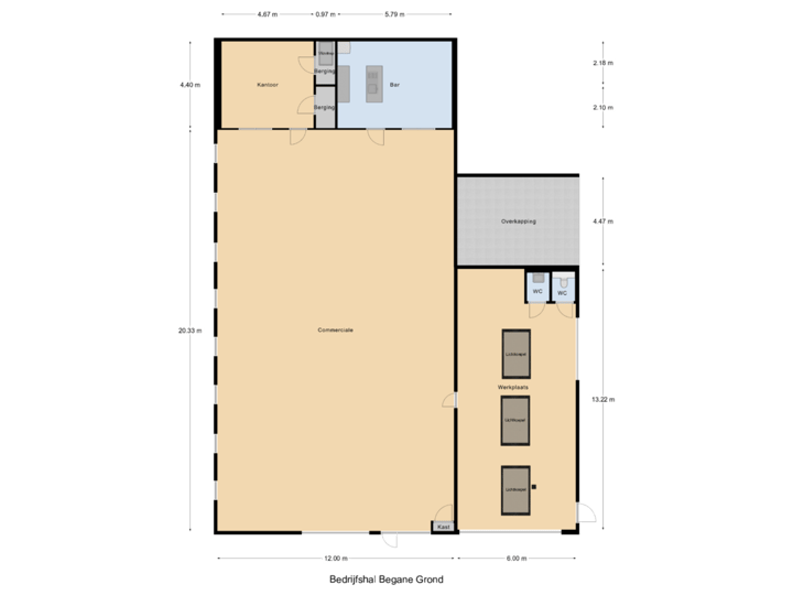 Bedrijfshal Begane Grond