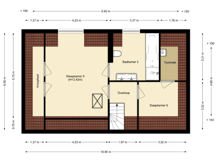 woonhuis - tweede verdieping