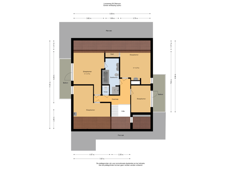 Eerste verdieping (optie)