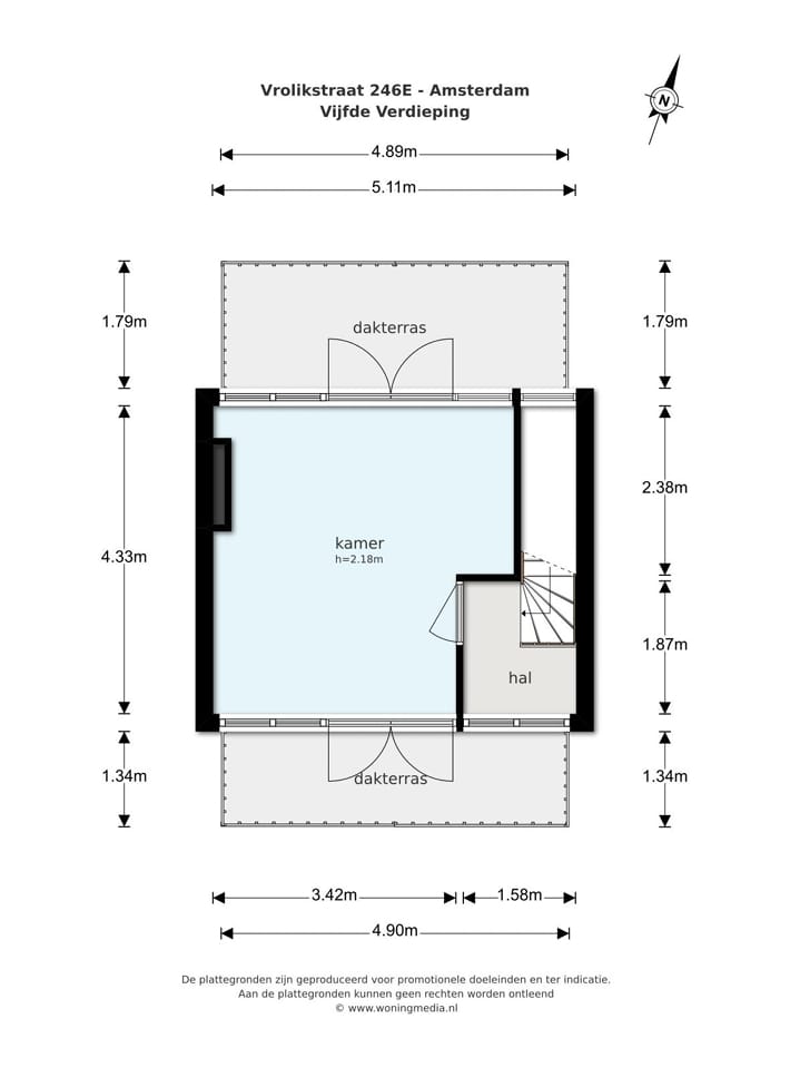 Foto 24 van Vrolikstraat 246-E