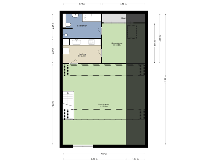 Bijgebouw eerste verdieping
