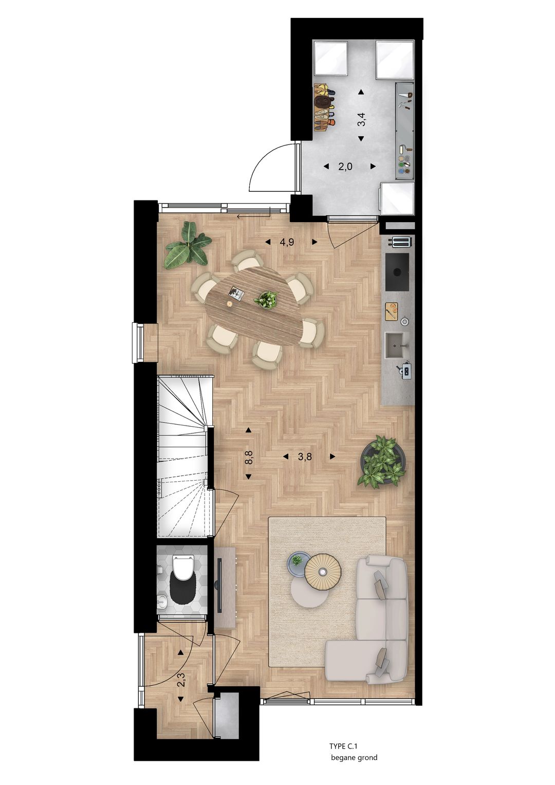 Foto 7 van Hoendersveld | Blok C - 2^1 kapwoningen (Bouwnr. 33)