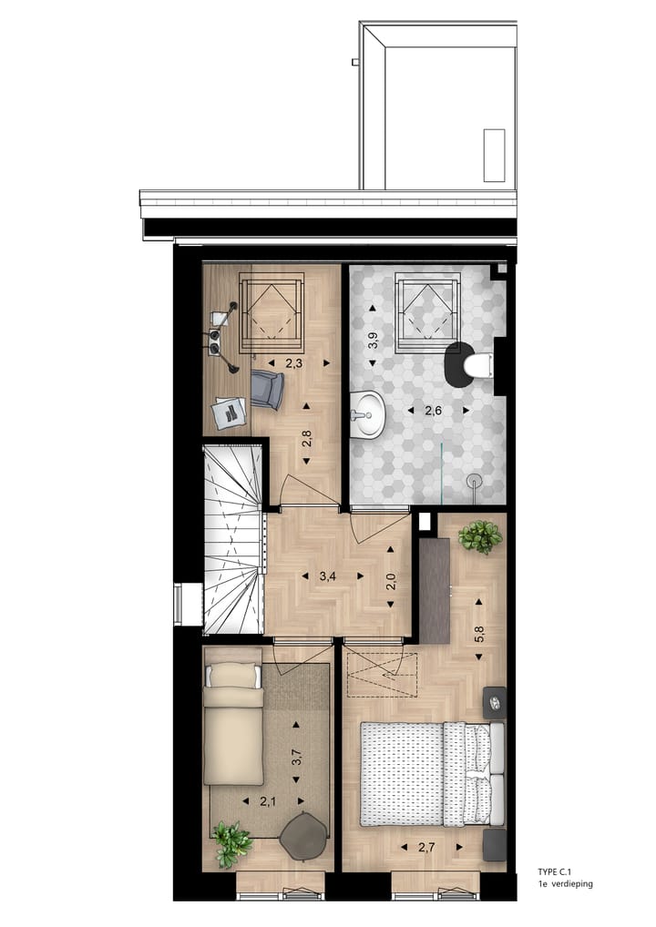 Foto 8 van Hoendersveld | Blok C - 2^1 kapwoningen (Bouwnr. 34)
