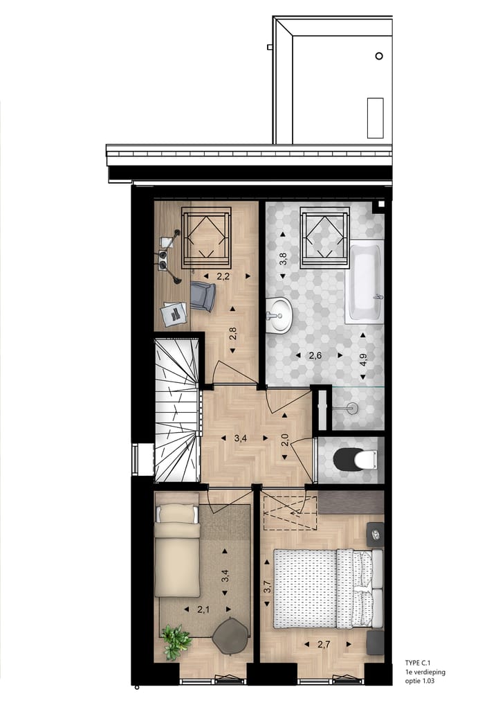 Foto 11 van Hoendersveld | Blok C - 2^1 kapwoningen (Bouwnr. 34)