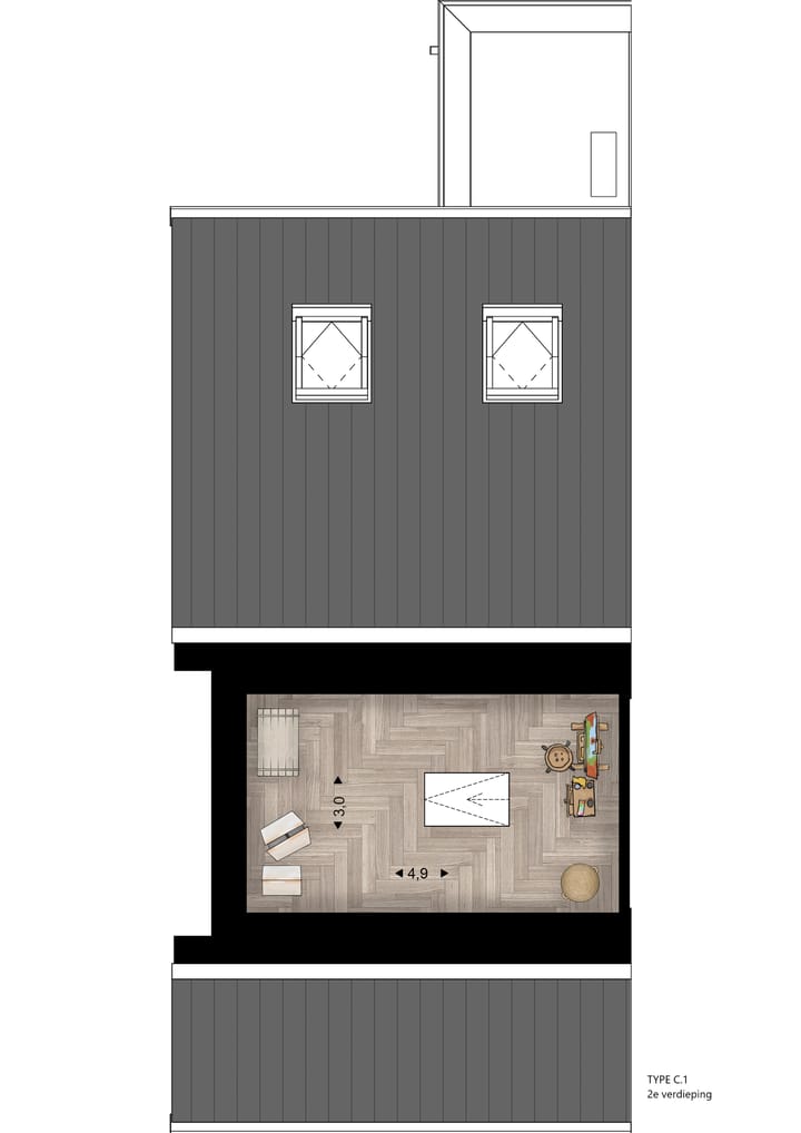 Foto 12 van Hoendersveld | Blok C - 2^1 kapwoningen (Bouwnr. 34)