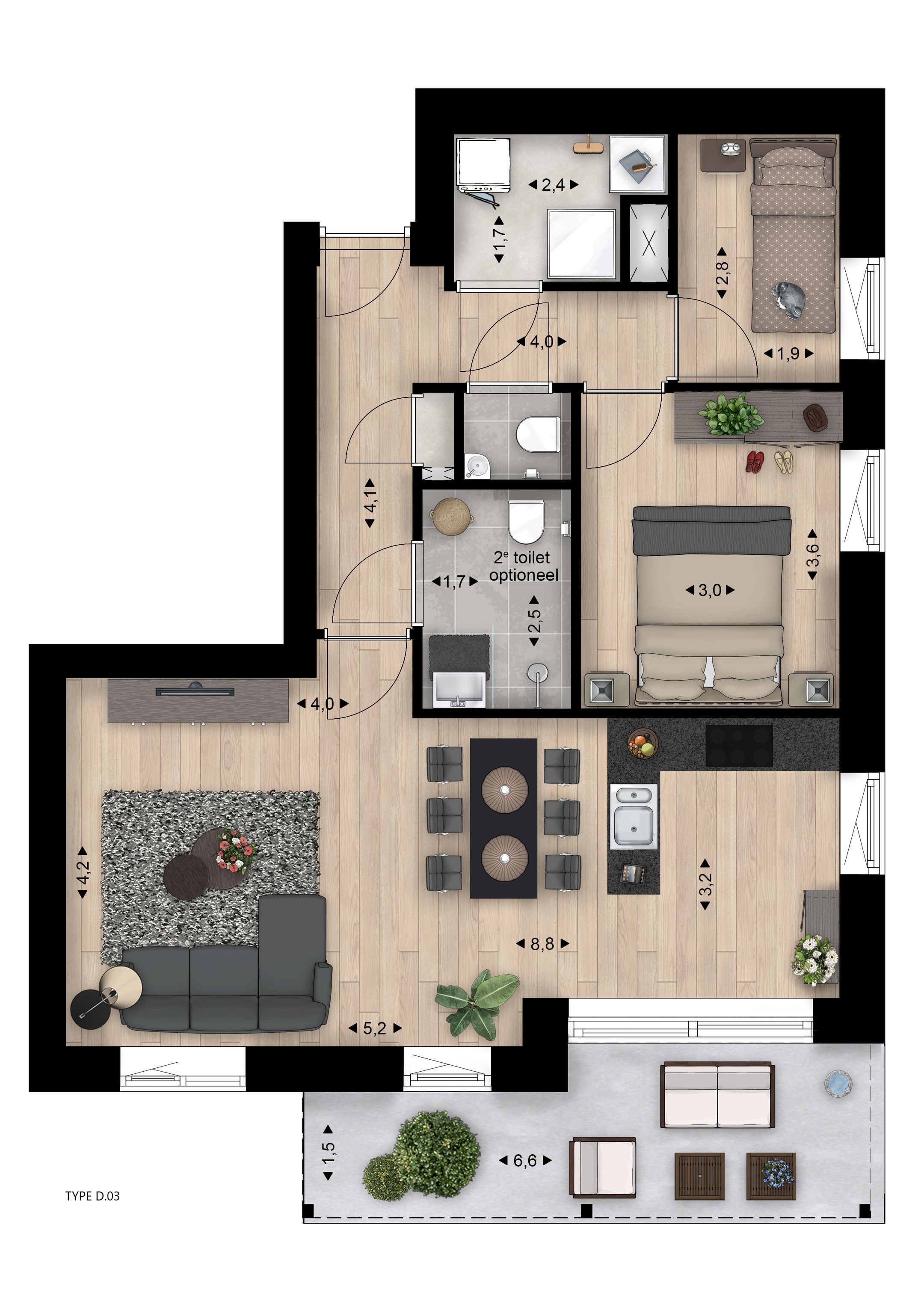 Foto 9 van Hoendersveld | Blok D - appartementen (Bouwnr. 47)