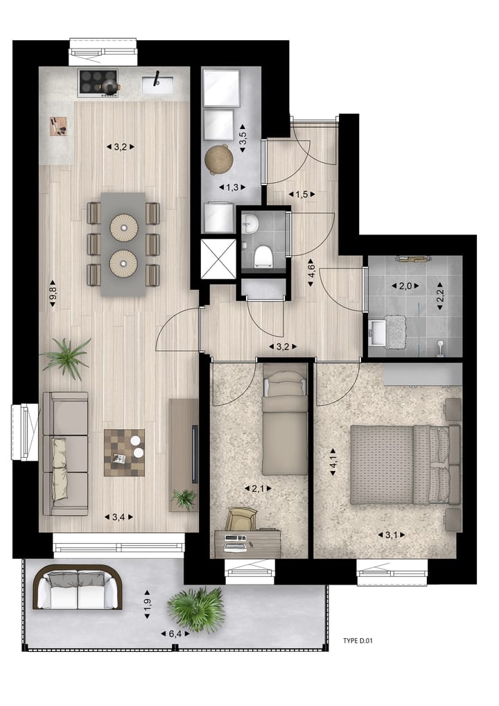 Photo 7 of Hoendersveld | Blok D - appartementen (Bouwnr. 49)