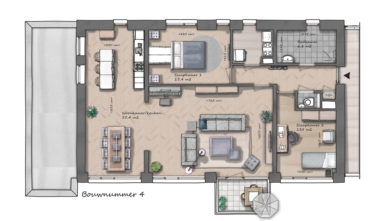 Foto 44 van 3-kamer appartement (Bouwnr. 4)